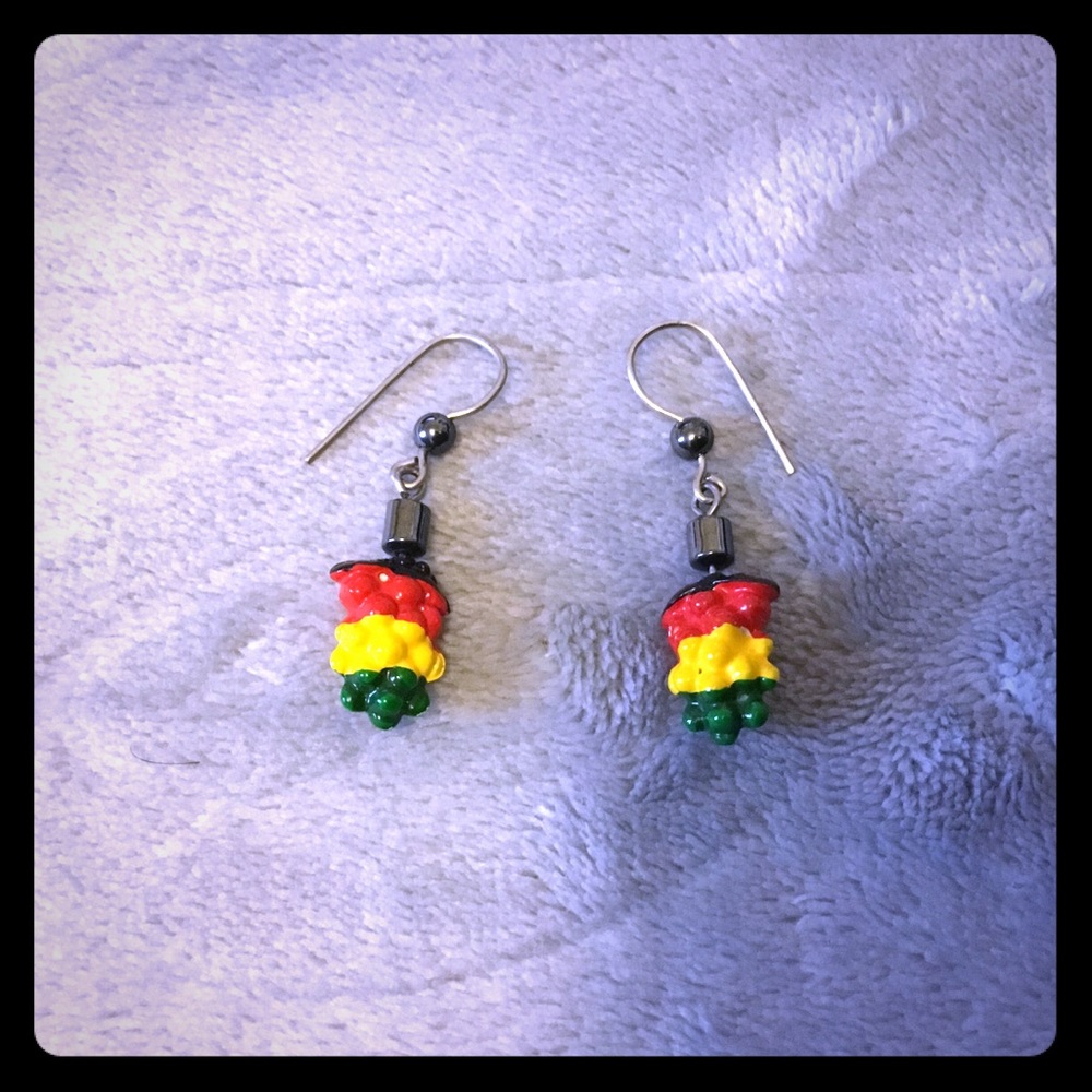 **SOLD**Rastafarian/Africa Hang Earrings